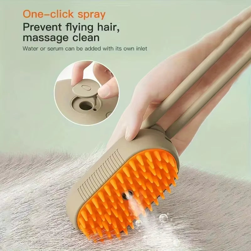 Pet Cleaning Spray Comb, Pet Undercoat Hair Removal Slicker Brush for Dog and Cat Grooming Tool